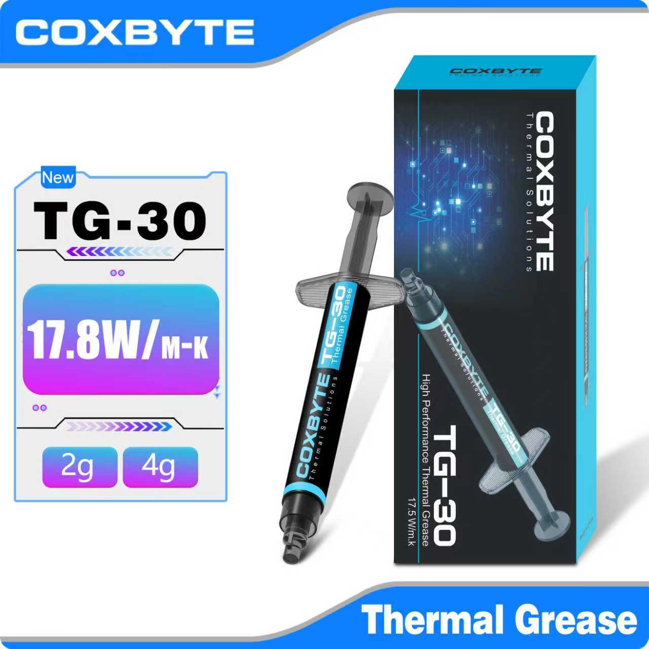 Thermal Paste Cpu - Coxbyte 17.5W/mk 써멀 페이스트 TG-30 2g