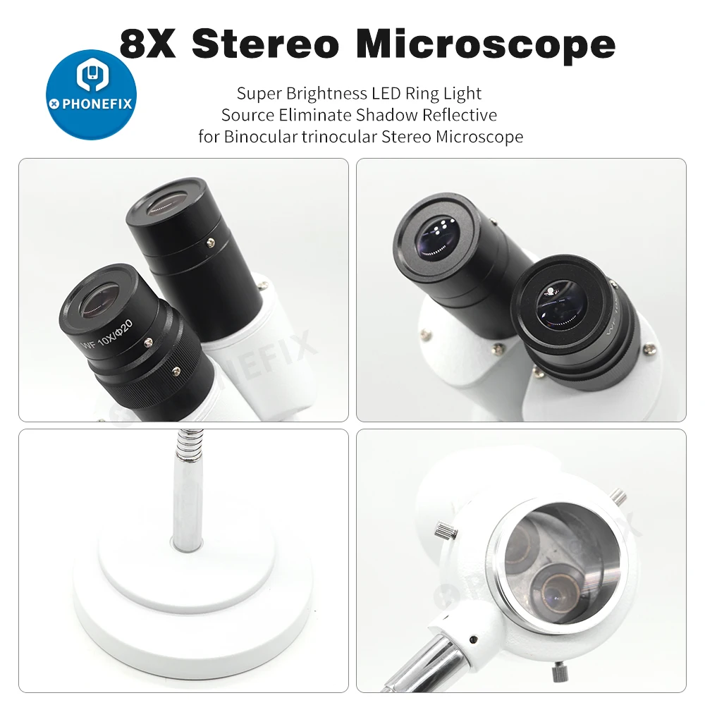 8X 치과용 쌍안 스테레오 현미경 360도 회전 가능  - Electronics Repair Degree 리뷰 및 가격