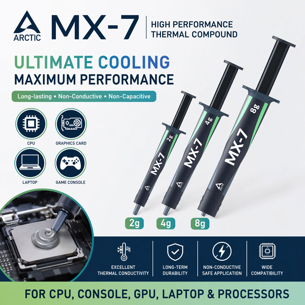 ARCTIC MX-7 4G 8G 2G 최고 성능 서멀  - Thermal Paste Cpu 리뷰 및 가격